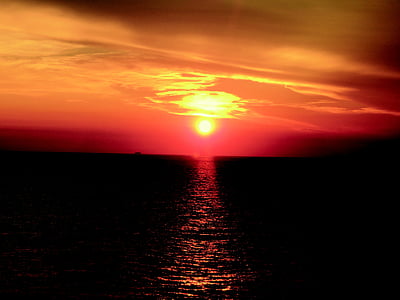 Corsa, puesta de sol, Océano