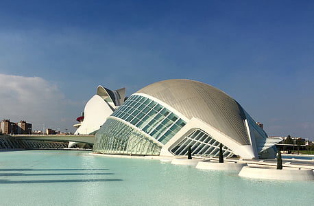 Valencia, mesto, na, znanost, Calatrava, Destinacije, arhitektura