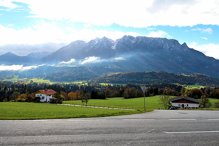 hory, alpské, hor Kaiser, Rakousko, Příroda, podzim, Hora