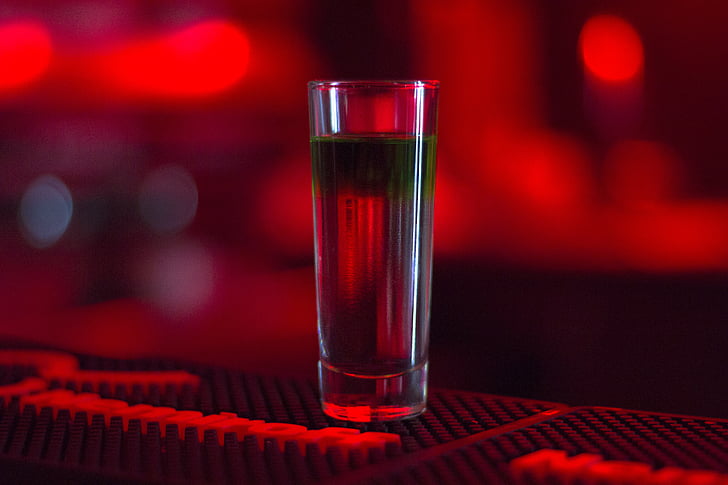 Bar, alkohol, glass, cocktail, drikke, alkoholiker cocktail, rød