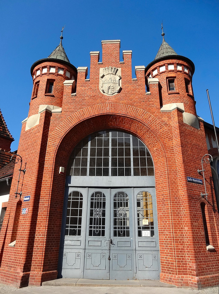 pasillo del mercado, Bydgoszcz, histórico, puerta, edificio, puerta, entrada
