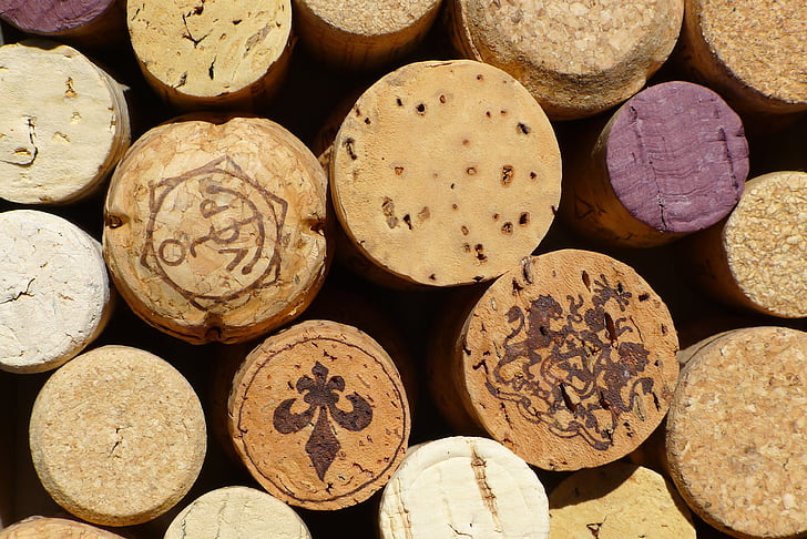 Cork, vin, Winery, rød, makro, træ, mønster