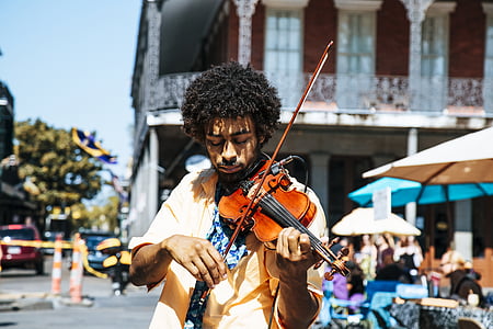 photo, man, playing, violin, daytime, male, guy