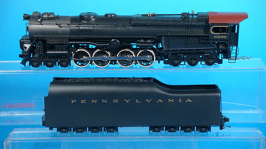 Modell-Eisenbahn, Zug, Dampflokomotive, Lokomotive, amerikanische, Pennsylvania