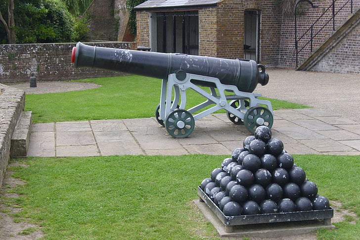Cannon, gamla, militära, historia, kriget, Gun, järn