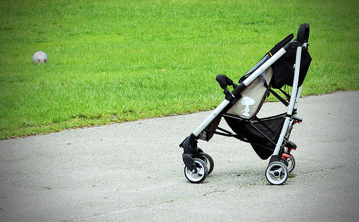 baby carriage, buggy, sun buggy, alone, vehicle, child, transport