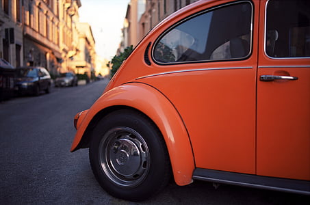 màu da cam, xe hơi, tự động, xe, đi du lịch, bánh xe, đường
