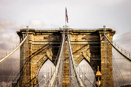 γέφυρα, Γέφυρα του Μπρούκλιν, Νέα Υόρκη, ΗΠΑ, NYC, Αμερική, Μπρούκλιν