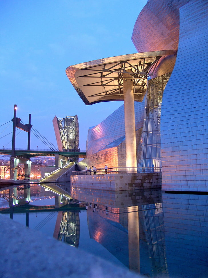 Bilbao, Guggenheim, Museum, matka, arkkitehtuuri, matkustaa, Maamerkki