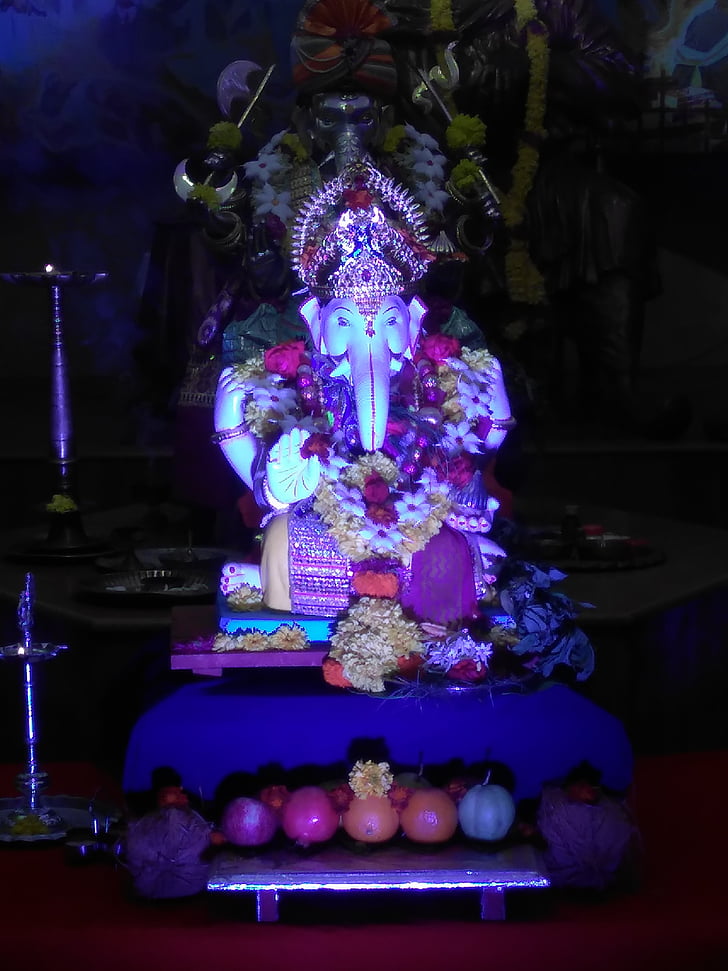 kesarivada, Πούνε:, Ινδία, πρόσοψη, Ganesh, Φεστιβάλ, ο Ινδός Θεός