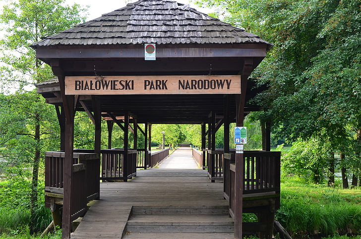 białowieża, the national park, entrance