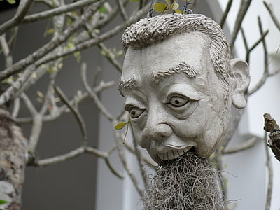Голова, Wat Ронг khun, Таїланд, Чіанг Рай, скульптура, Храм, сірий