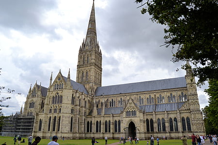 England, Salisbury, katedralen, historisk, Storbritannia, bygge, arkitektur