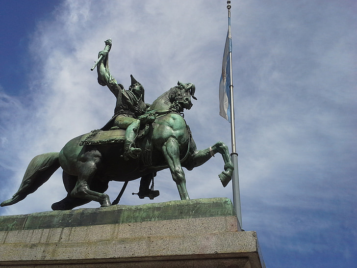Monumento, casa rosada, Argentina, estátua, cavalo, Buenos aires, 25 de maio