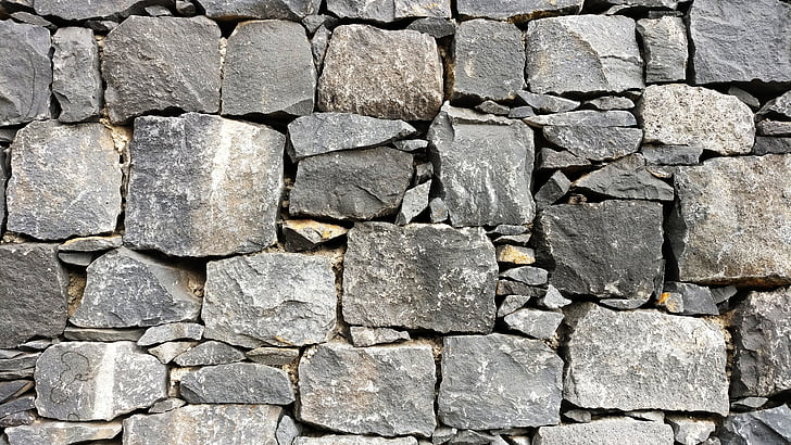 pedra, parede, cinza, ao ar livre, padrão, exterior, textura