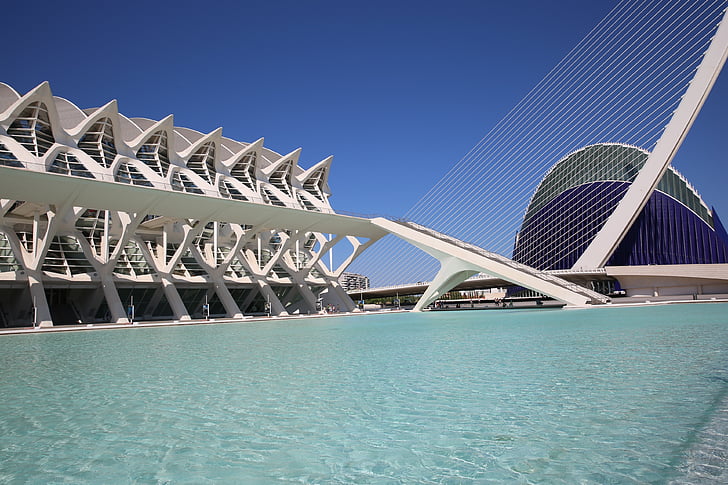 épület, Spanyolország, Valencia, Tudományos Múzeum, modern, architectire