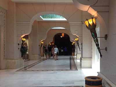 Hotel, vestíbul, Dubai, u un e, Atlantis hotel