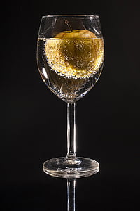 vidre, Poma, gota d'aigua, fruita, degoteig, l'aigua, Copa de vi