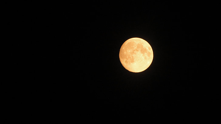Moon, must, täielik, öö, kvaliteet, Välibassein, tume
