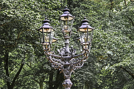 газ фенер, уличната лампа, стар, осветление, носталгия