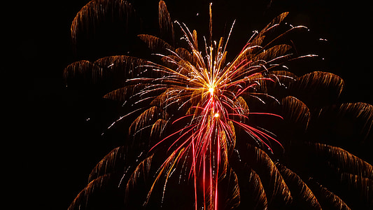 фойерверки, навечерието на нова година, ракета, небе, светлинен ефект, фойерверки ракета, Нова година ден