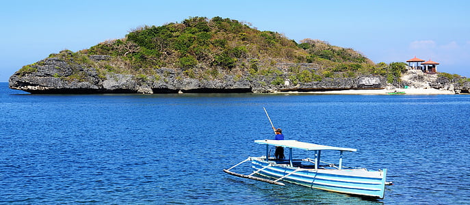 Риболов, лодка, 100 острови, Лусон, Филипини