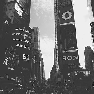 Таймс-сквер, Нью-Йорк, город, Нью-Йорк, толпа, занят, трафик