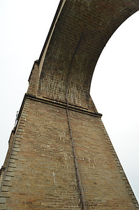 мост, железопътен мост, влак, порт, дъга, камък, сграда