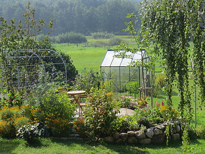 zahrada, skleník, plnění