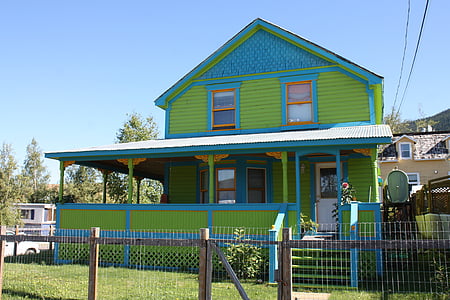Dawson, Dawson city, Yukon, byggnad, grönt hus