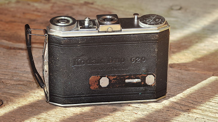 appareil photo, photographie, table en bois, vieux, antique, Vintage, look rétro