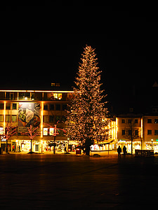 jul, julelys, belysning, lamper, juledekoration, Cathedral square, Ulm