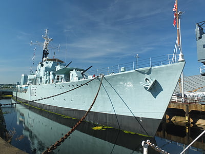 buque de guerra, de la nave, gris, Destructor, transporte, mar, Cuenca
