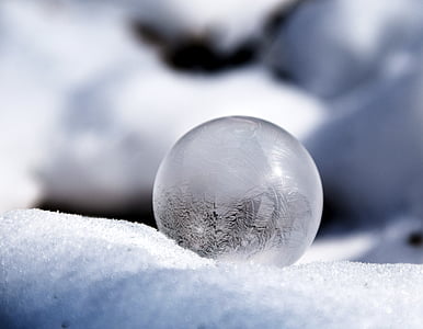 soap bubble, frosted, winter, cold, frost, frosted soap bubble, snow