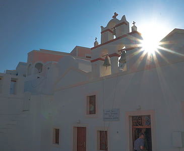 Igreja, Oia, Santorini, Grécia, arquitetura, Ilha, Grego
