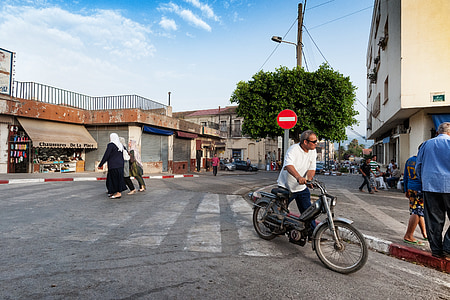 Straße, Bejaia, Algerien, Menschen, mediterrane, menschlichen, Stadt