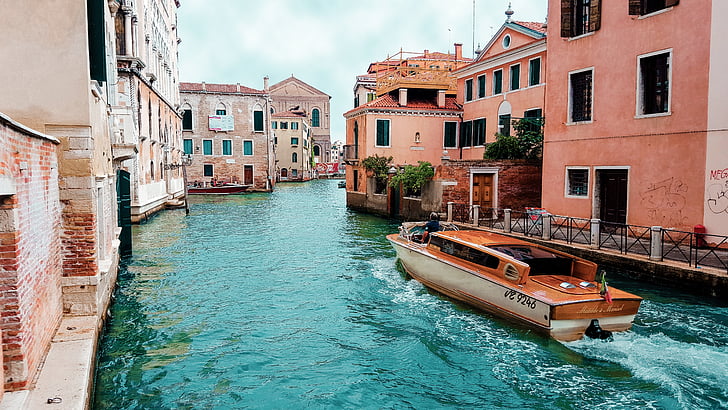 venezianische, Italien, Boot, Blau, Vittorio Emanuele Denkmal, Architektur, alt