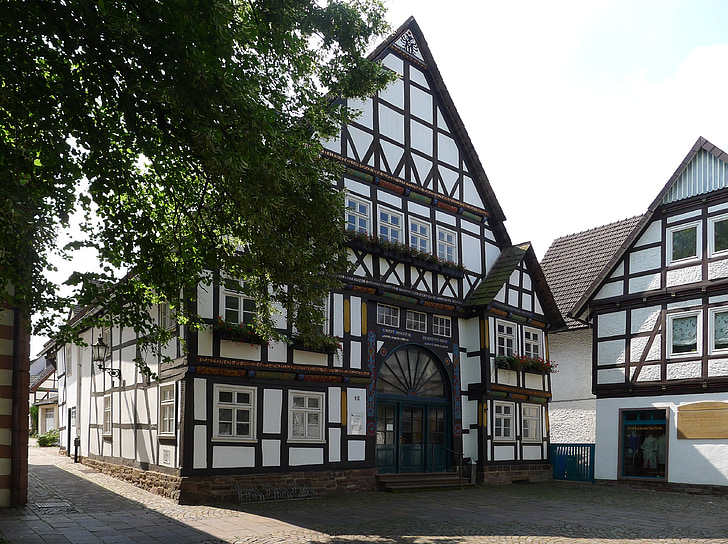 Beverungen, patrimonio cultural, Monumento, Casa, estructura de madera, histórico, estructura