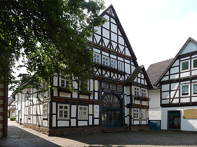 Beverungen, património cultural, Monumento, casa, moldura de madeira, histórico, estrutura