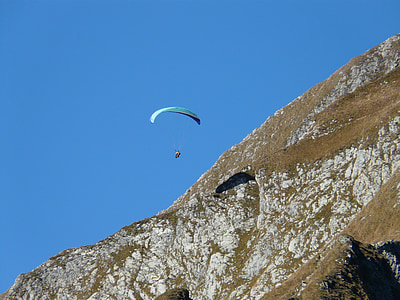 paraglider, dù lượn, bay, màn hình, bóng tối, Tây Ban Nha, thể thao
