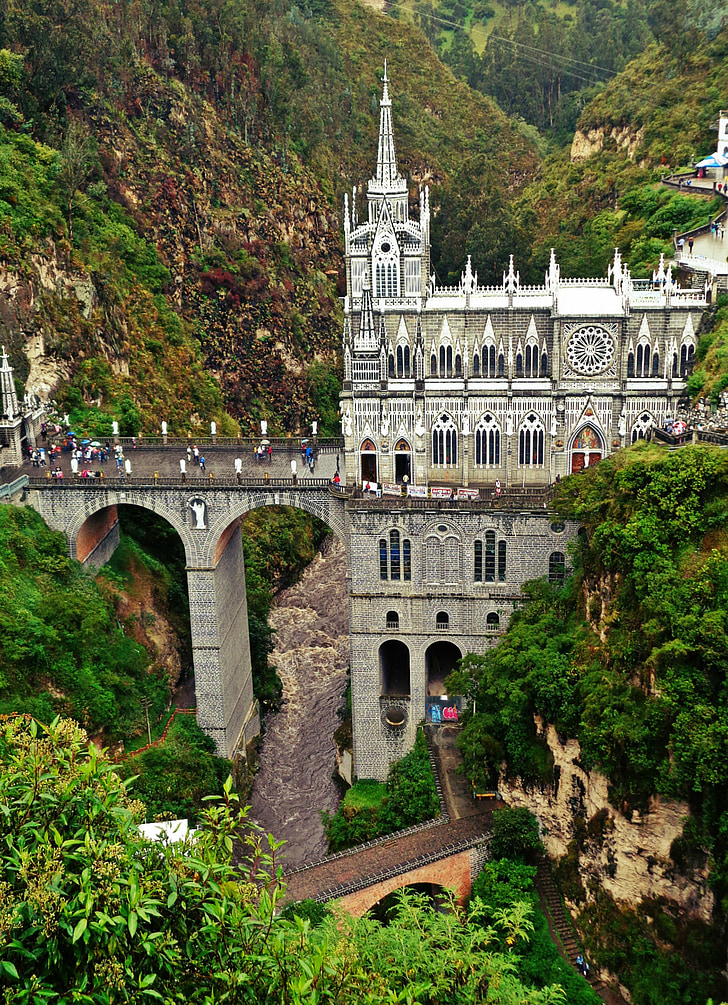las lajas, colombia, the sanctuary, church, bridge