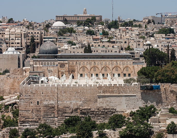 Al-aqsa moskén, Jerusalem, moskén, Israel, templet, arkitektur, religion