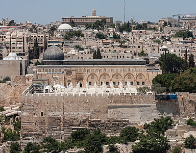 Al-aqsa-moskéen, Jerusalem, moskeen, Israel, tempelet, arkitektur, religion