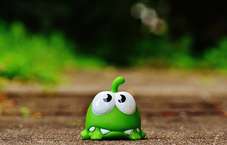 cut the rope, figure, funny, cute, mobile game, app, green Color