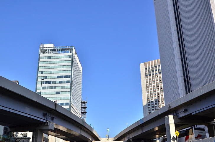 budova, ulice, Japonsko, Tokio