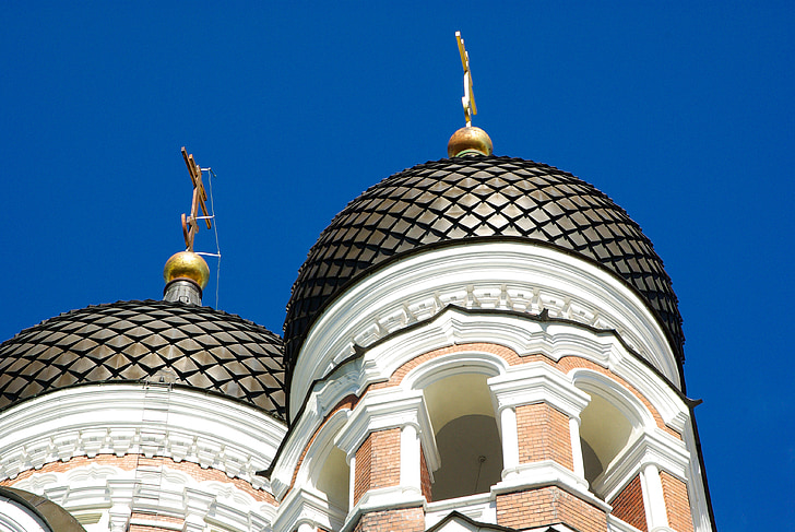 estonia, tallinn, orthodox church, cupolas