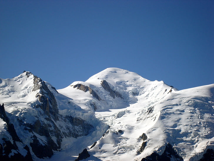 Mont blanc, Alpi, bianco, massiccio, Chamonix, Francia