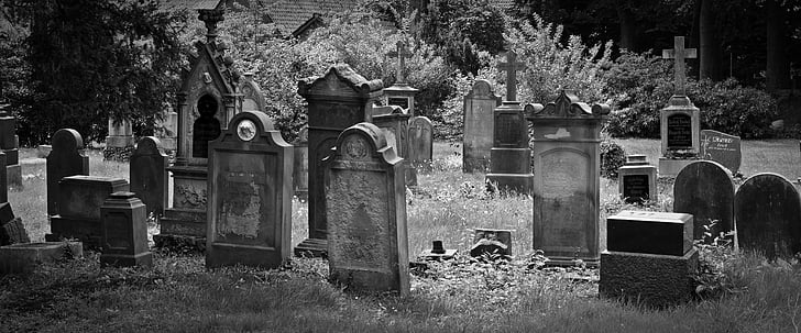 cemetery, old grave stones, old cemetery, cross, leave, tombstone, god's acre