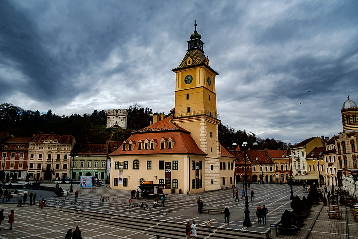 Brasov, pemandangan kota, Transylvania, perkotaan