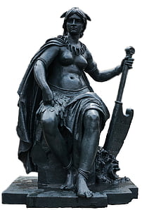 Paris, staty, konst, Figur, skulptur, kvinna, metall